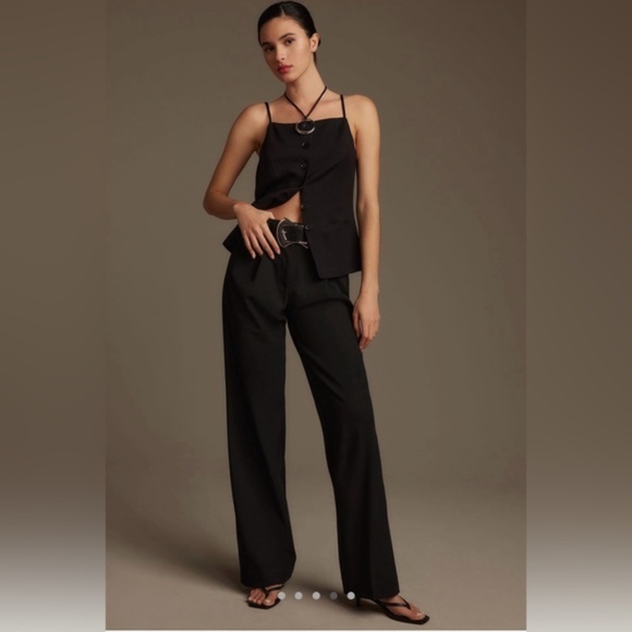 Anthropologie Sunday in Brooklyn Ponte Apron Vest in Black - Picture 7 of 9